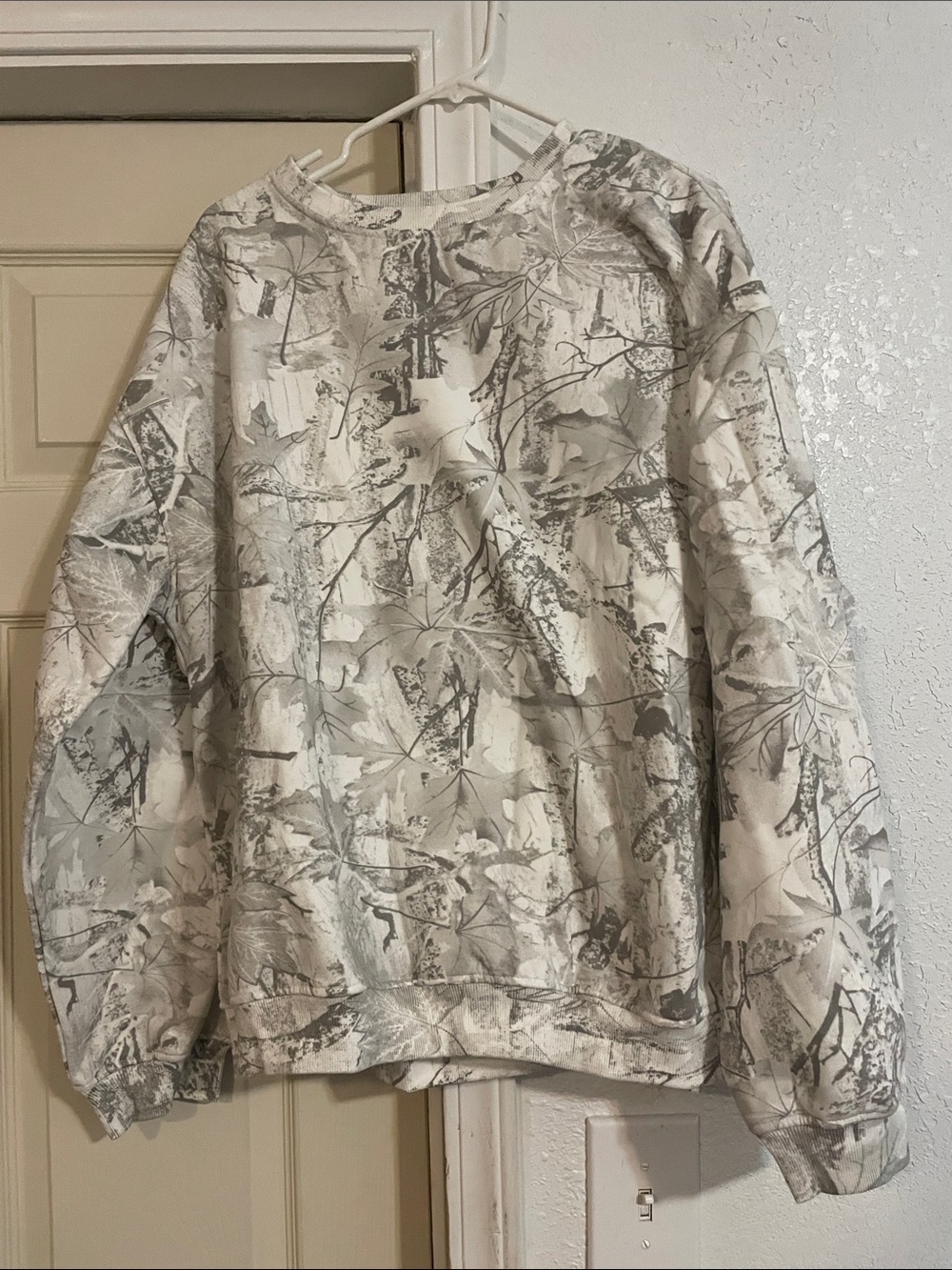 White Gray Camo Crewneck Sweatshirt